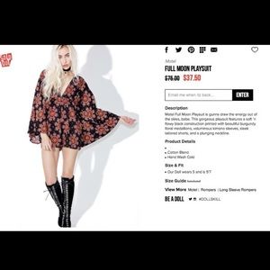 Dolls Kill Full Moon Playsuit